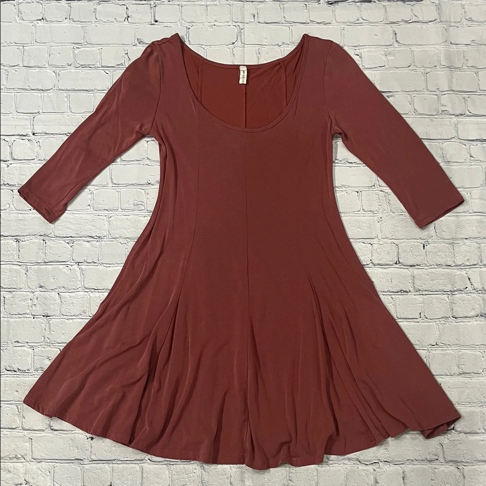 Rust Red Flowy Dress - Picture 1 of 13